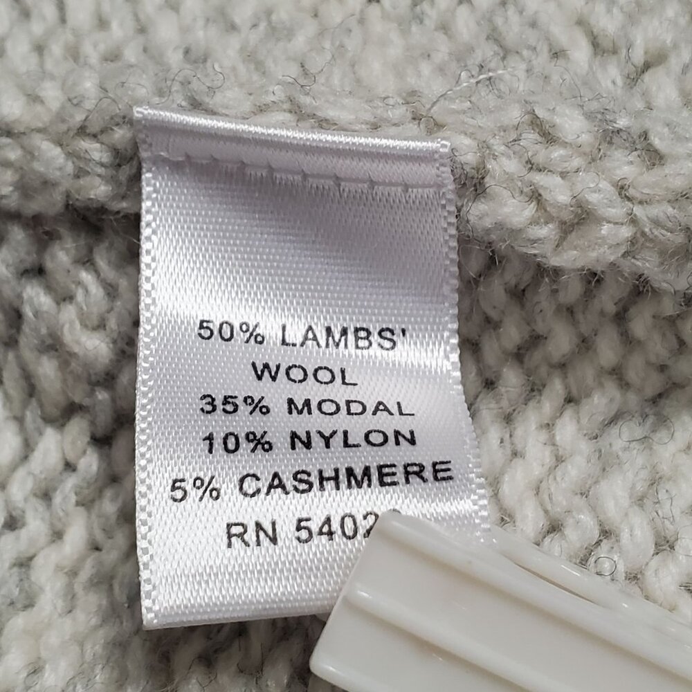 Banana Republic Womens XS Sweater Cable Knit Deep V Lambswool Cashmere Modal - Picture 5 of 11